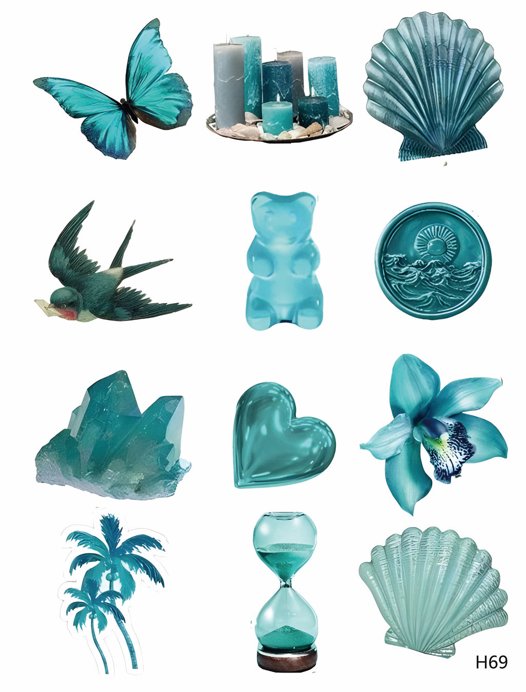 3D embossed stickers (A5 size, 15cm*20cm)