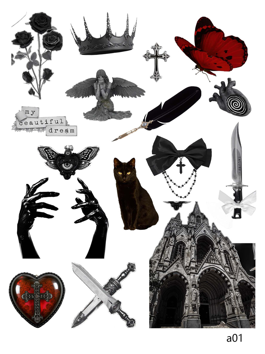 3D embossed stickers (A5 size, 15cm*20cm)