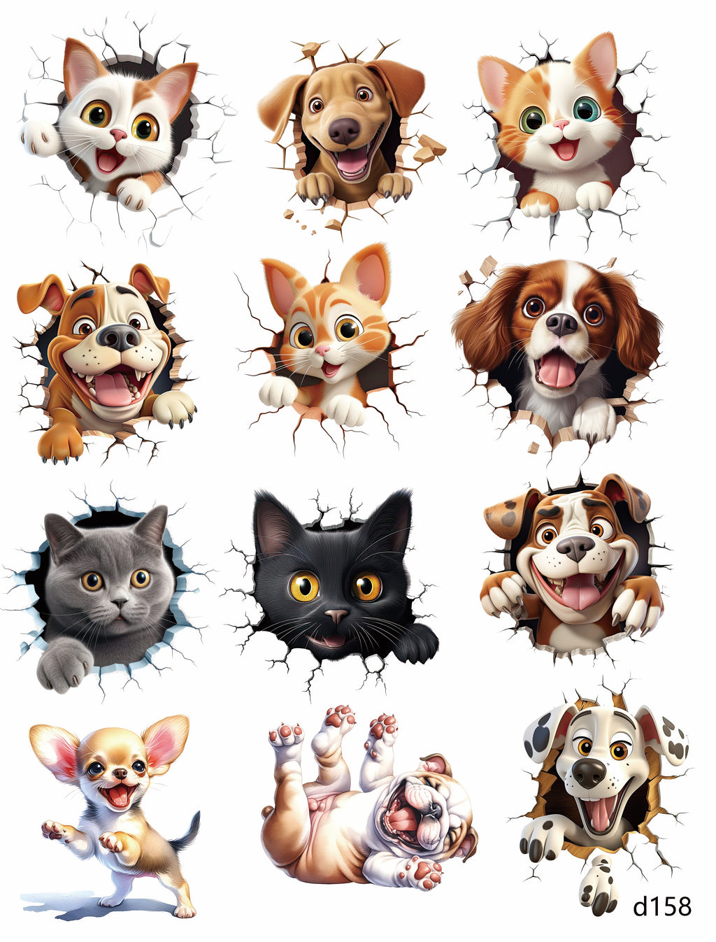 3D embossed stickers (A5 size, 15cm*20cm)
