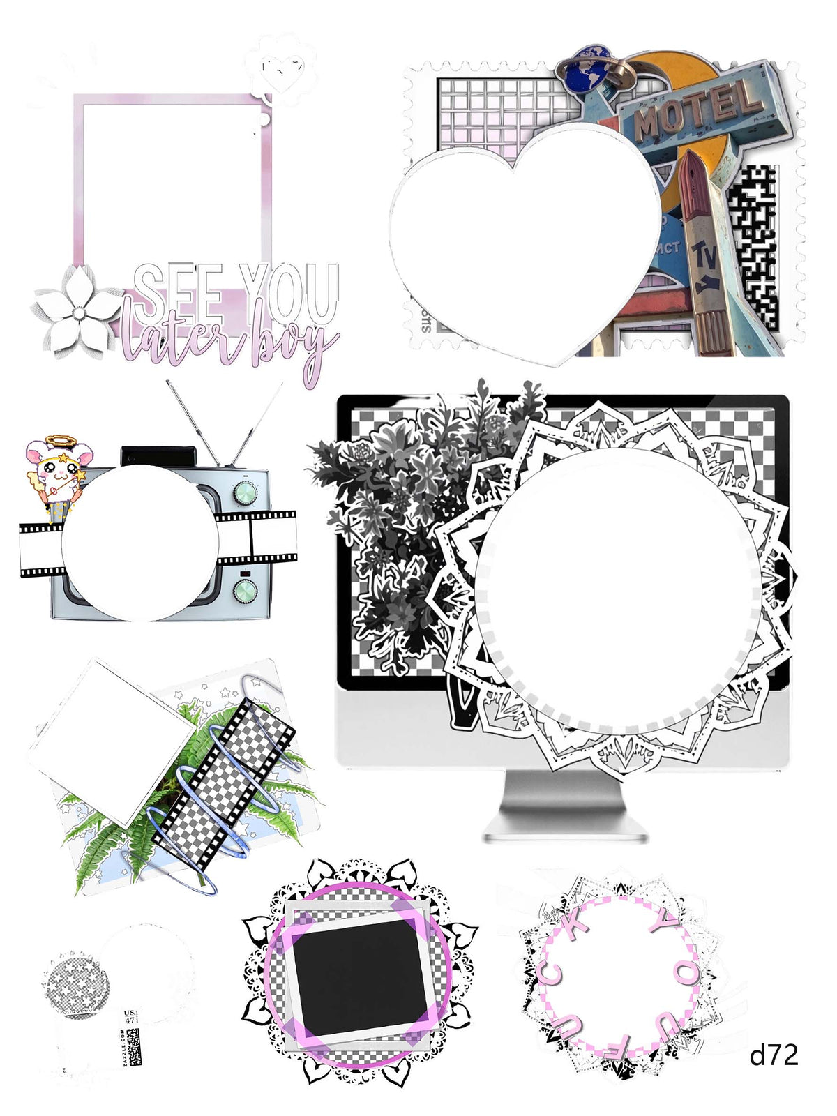 3D embossed stickers (A5 size, 15cm*20cm)